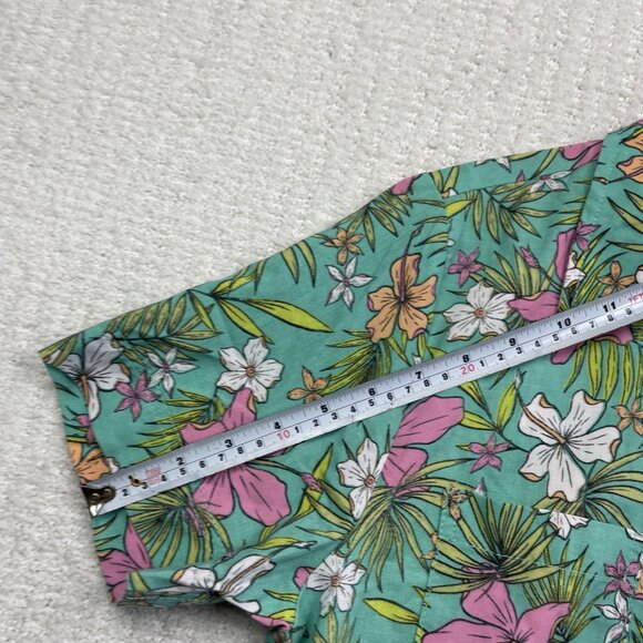 Maui & Sons Hawaiian Button Down Short Sleeve Men's Shirt Small Palm Tree Design - Picture 10 of 15